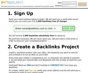 247Backlinks.info(247 Backlinks) Screenshot