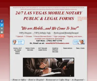 247Lasvegasnotary.com(24/7 Las Vegas Notary and Legal Document Services) Screenshot