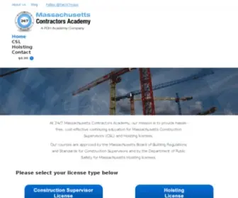 247Mass.com(CE for Massachusetts Hoisting License Renewal and CSL Renewal) Screenshot