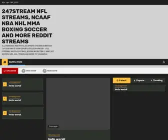 247Stream.live(All Trending and Popular sports streams everyday "247stream" is your favorite site for and nfl live streams) Screenshot