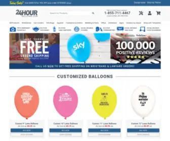 24Hourballoons.com(Custom Wholesale Balloons Printed in USA) Screenshot