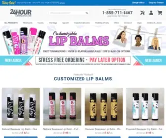 24Hourlipbalms.com(Customized Lip Balms) Screenshot