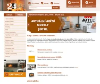24KRBY.cz(Krby, kamna a krbové vložky) Screenshot