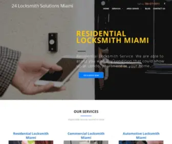 24Locksmithsolutionsmiami.com(24 Locksmith Solutions Miami) Screenshot