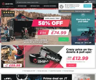 24MX.co.uk(The UK's Largest Online Motocross Store) Screenshot