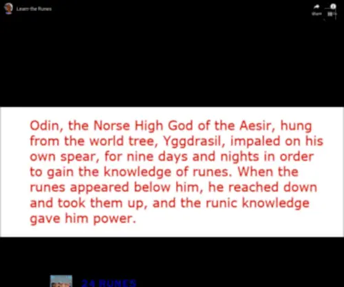 24Runes.com(Learn the Elder Futhark Runes) Screenshot