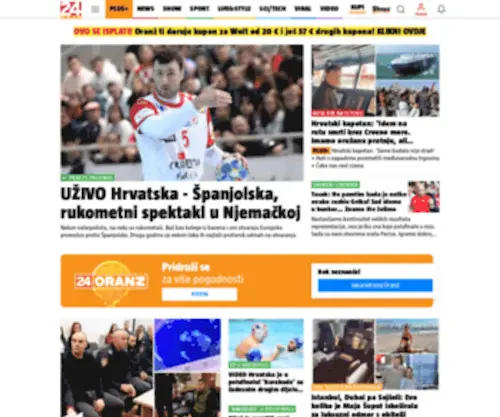 24Sata.hr(Najnovije vijesti iz Hrvatske i svijeta) Screenshot