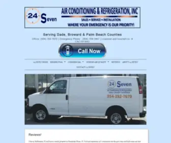 24Sevenac.com(24 Seven Air Conditioning) Screenshot