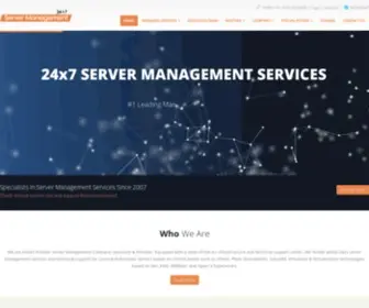 24X7Servermanagement.com(Server Management Services) Screenshot