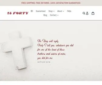 25Forty.com(Christian T Shirts) Screenshot