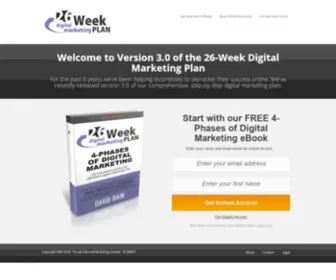 26Weekplan.com(Week Digital Marketing Plan) Screenshot