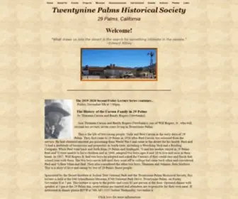 29Palmshistorical.com(Preserving the history and culture of 29 Palms) Screenshot