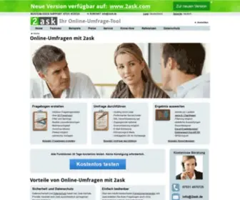 2ASK.de(Online Umfrage Tool) Screenshot
