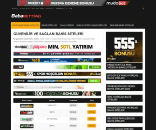 2Bababetting.com(Canlı Bahis) Screenshot