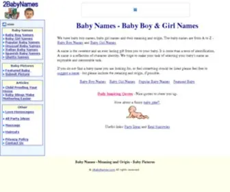 2Babynames.com(Baby Names Baby Boy Names) Screenshot