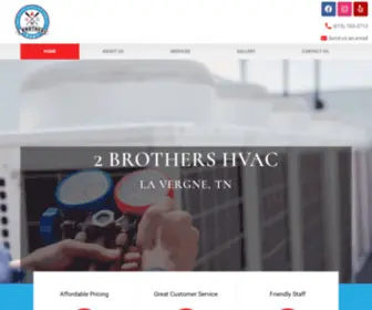 2Brothershvac.com(HVAC Contractor La Vergne) Screenshot