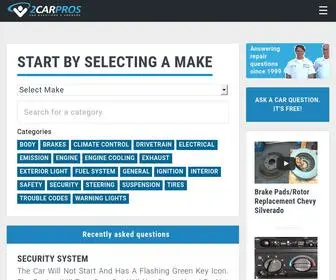 2Carpros.com(Car Repair Questions Answered Free by Professional Mechanics) Screenshot