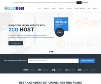 2Cohost.com(Cheap cPanel Web Hosting NVMe (SSD)) Screenshot