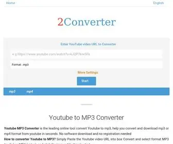 2Converter.net(Youtube to mp3) Screenshot