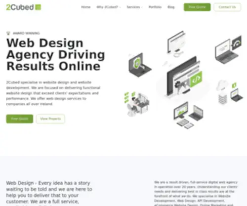 2Cubed.ie(Web Design Wexford) Screenshot