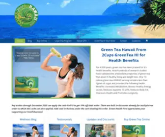 2Cupsgreenteahawaii.com(Green Tea Hawaii) Screenshot