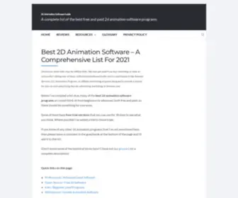 2Danimationsoftwareguide.com(Best 2D Animation Software) Screenshot