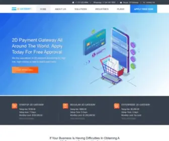 2Dgateway.com(2D Payment Gateway) Screenshot