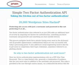 2Fapi.app(Two Factor Authentication API) Screenshot