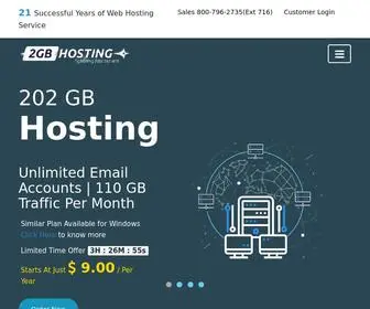 2Gbhosting.com(Affordable web hosting Services) Screenshot