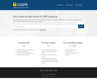 2GDPR.com(Check website cookies for GDPR compliance and site pages for SSL encryption) Screenshot