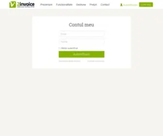 2Invoice.ro(Autentificare Cont) Screenshot