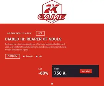 2Kgame.net(Chuyên trang giao dịch các sản phẩm game) Screenshot