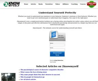 2Knowmyself.com(The Ultimate Source for Understanding Yourself and others) Screenshot