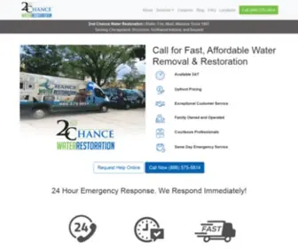 2NDchancewaterrestoration.com(Water Removal) Screenshot