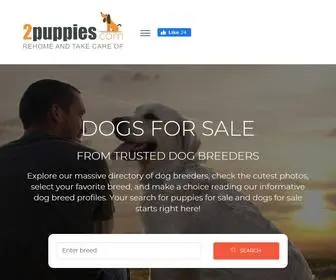 2Puppies.com(Find dogs and puppies for sale from dog breeders around the world. 2puppies) Screenshot