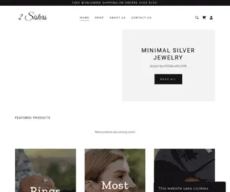 2Sistersbrands.com(Minimal Silver Jewelry) Screenshot