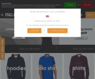 2Tall.com(Extra Tall Mens Clothing) Screenshot