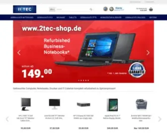 2Tec-Shop.de(Gebrauchte Computer mit Garantie) Screenshot