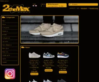 2Themaxsneakers.nl(2 the Max Sneakers) Screenshot