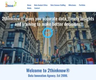 2Thinknow.com(Data Analysis and Data Science producing innovation since 2006. Innovations include) Screenshot