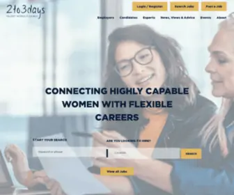 2TO3Days.com(Flexible Jobs For Professional Women) Screenshot