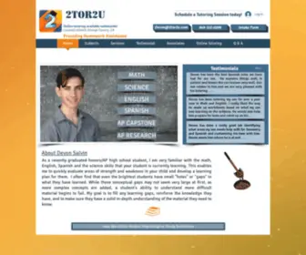 2Tor2U.com(Online Tutoring) Screenshot