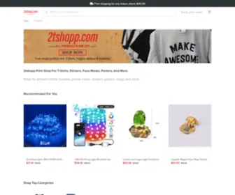 2Tshopp.com(2tshopp Print shop for T) Screenshot
