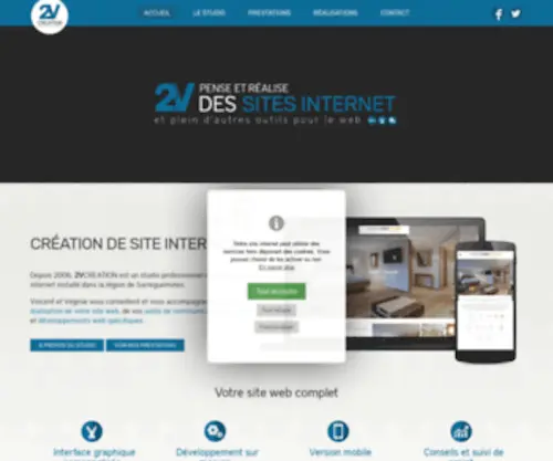 2Vcreation.com(Création de sites internet en Moselle 57 (Lorraine)) Screenshot