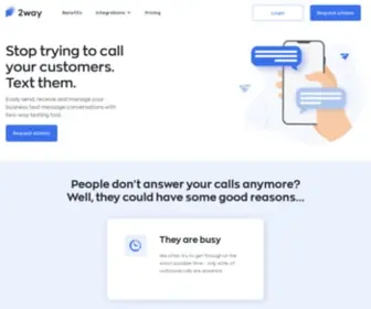 2Way.app(Stop trying to call your customers) Screenshot
