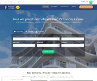 2Yfoncierconseil.com(Agence Immobilière Île) Screenshot