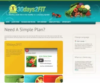 30Days2Fit.com(Home 30days2fit Teaching you to live healthy) Screenshot