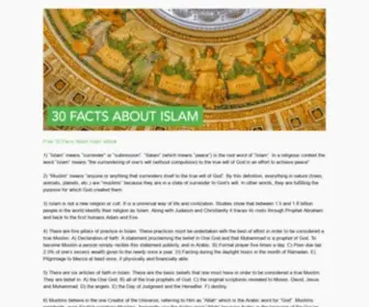 30Factsaboutislam.com(30 Facts About Islam) Screenshot