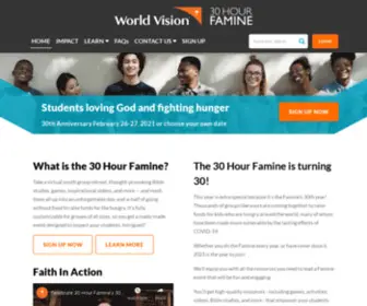 30Hourfamine.org(30 Hour Famine30 Hour Famine) Screenshot