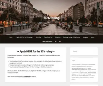 30Percentruling.com(30% ruling for incoming employees) Screenshot